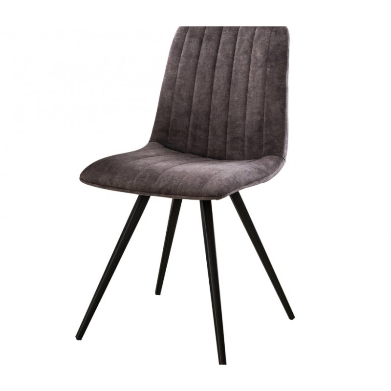 ZI Chair Grey velvet straight stitch VPE4